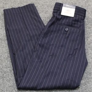 Tommy Hilfiger TH Flex Boys 8-20 Yacht Navy Pinstripe Dresswear‎ Pants Size 12